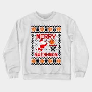Merry Swishmas Basketball Ugly Sweater Crewneck Sweatshirt